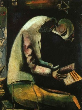 Jew at Prayer contemporary Marc Chagall Oil Paintings